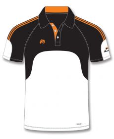 Premier Polo Shirt - White/Black/Orange