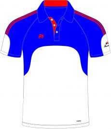Premier Polo Shirt - White/Dark Blue/Red