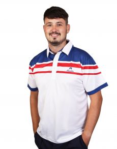 Style 22 Polo Shirt - White/Royal/Red