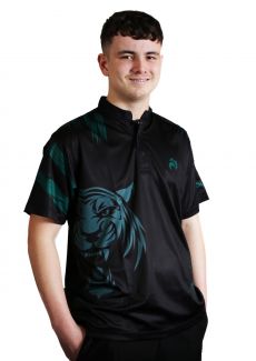 Limited Edition Tiger Polo Shirt - Black/British Green