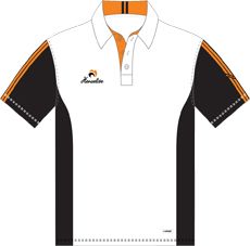 Slice Polo Shirt - Black/Orange
