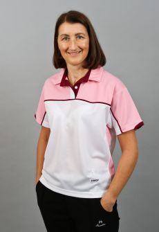 Madrid Blouse - White/Pink/Burgundy