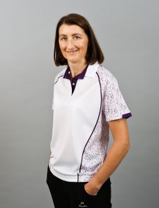 Signature Blouse - White/Purple