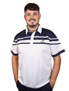 Style 22 Polo Shirt - White/Navy