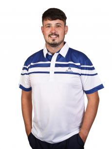 Style 22 Polo Shirt - White/Royal Blue