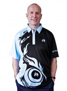Style 25 Polo Shirt - Black-Powder Blue