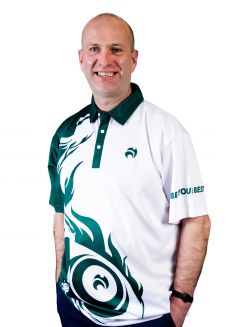 Style 25 Polo Shirt - White-British Green