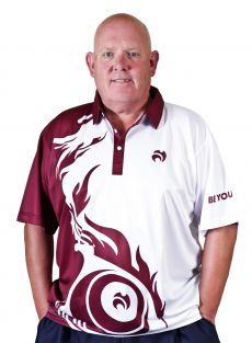 Style 25 Polo Shirt - White-Maroon