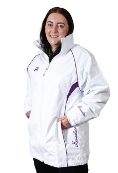 C of C Ladies Waterproof Jacket - White-Purple