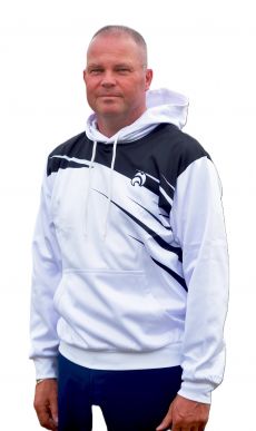 Overhead Hoodie White-Black