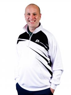 1/4 Zipped Sweatshirt White-Black