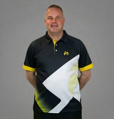 Style 26 Polo Shirt - Black/White/Yellow