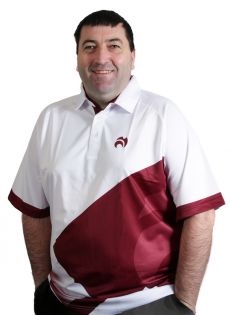 Style 26 Polo Shirt - White/Maroon