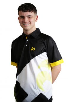 Style 26 Polo Shirt - Black/White/Yellow