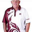 Style 25 Polo Shirt - White-Maroon